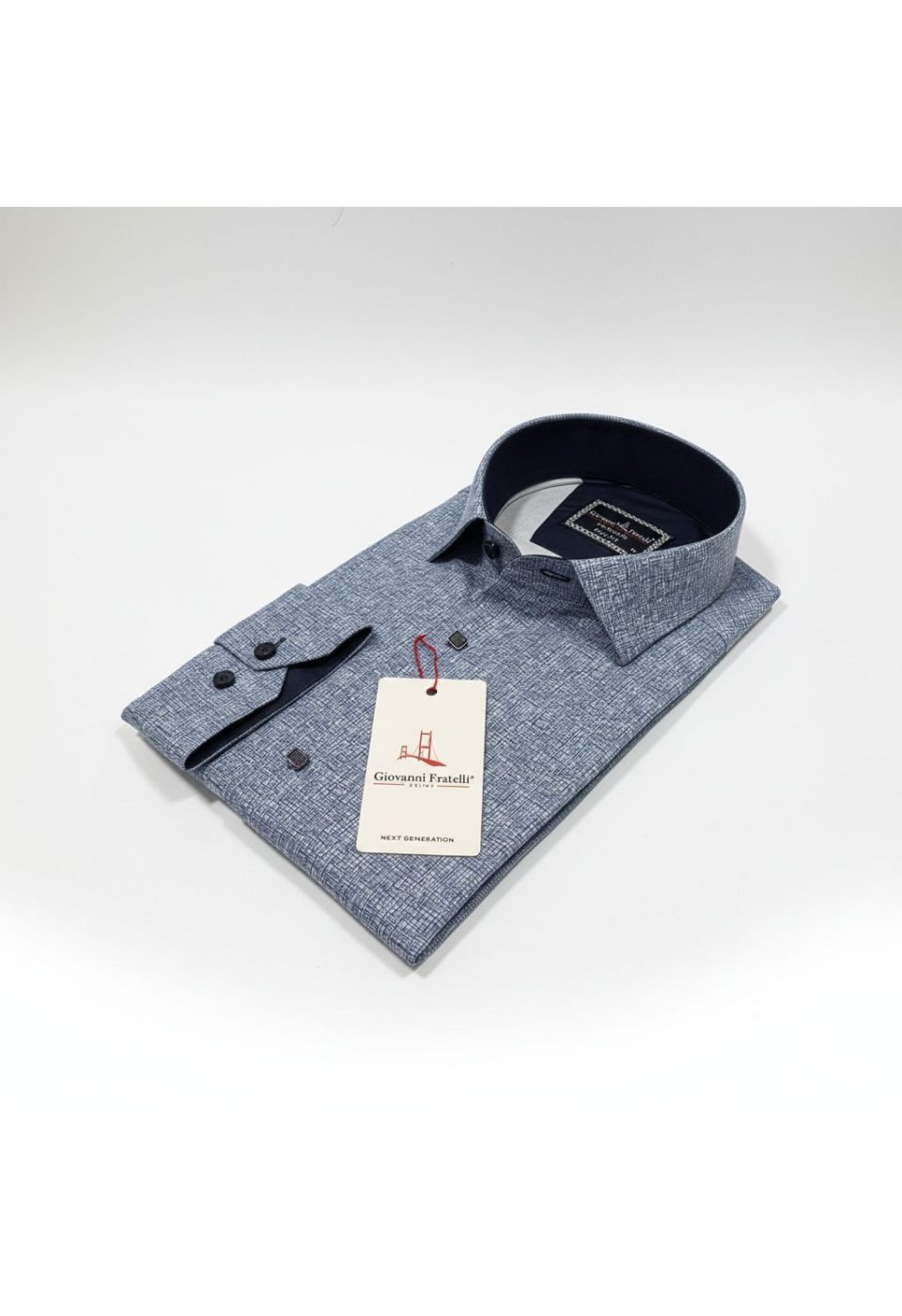 Slim Fit Uzun Kol Desenli Erkek Gömlek 3GMK314103012 - Giovanni Fratelli