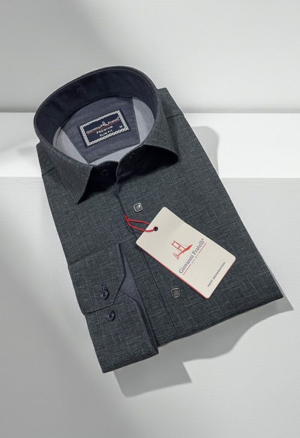 Slim Fit Uzun Kol Desenli Erkek Gömlek 3GMK314103015