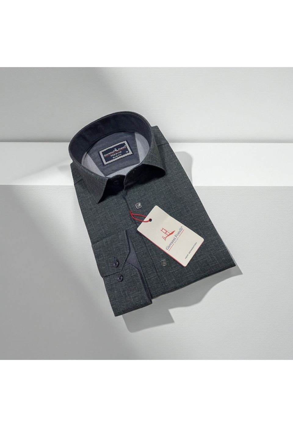 Slim Fit Uzun Kol Desenli Erkek Gömlek 3GMK314103015 - Giovanni Fratelli