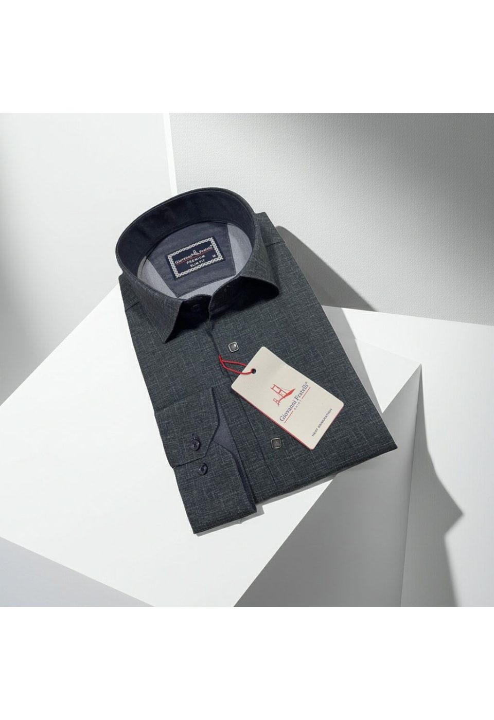 Slim Fit Uzun Kol Desenli Erkek Gömlek 3GMK314103015 - Giovanni Fratelli