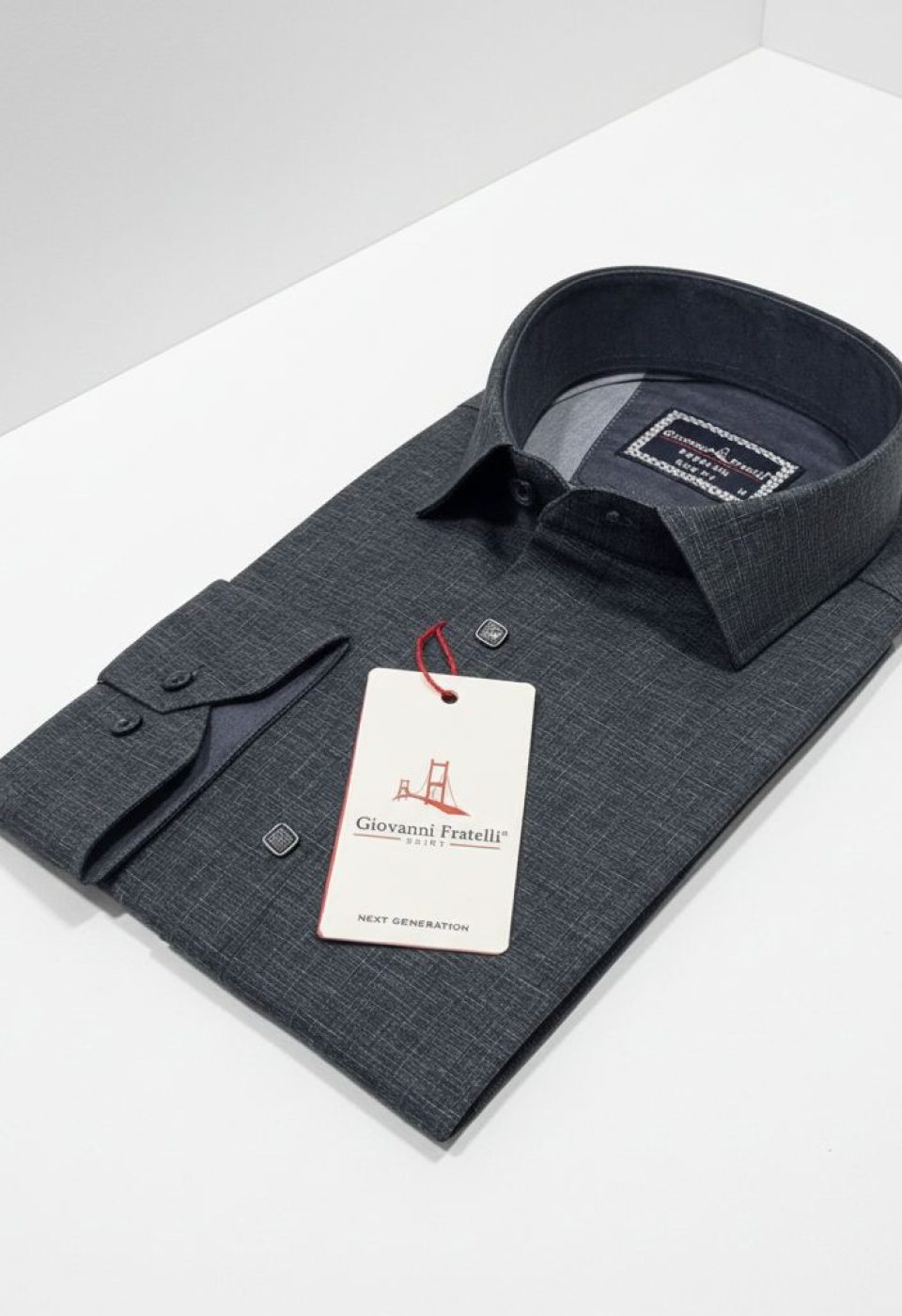 Slim Fit Uzun Kol Desenli Erkek Gömlek 3GMK314103015 - Giovanni Fratelli