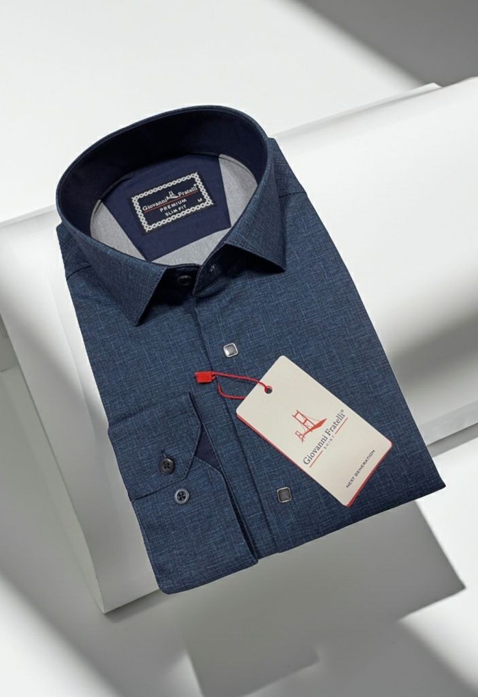 Slim Fit Uzun Kol Desenli Erkek Gömlek 3GMK314103016 - Giovanni Fratelli