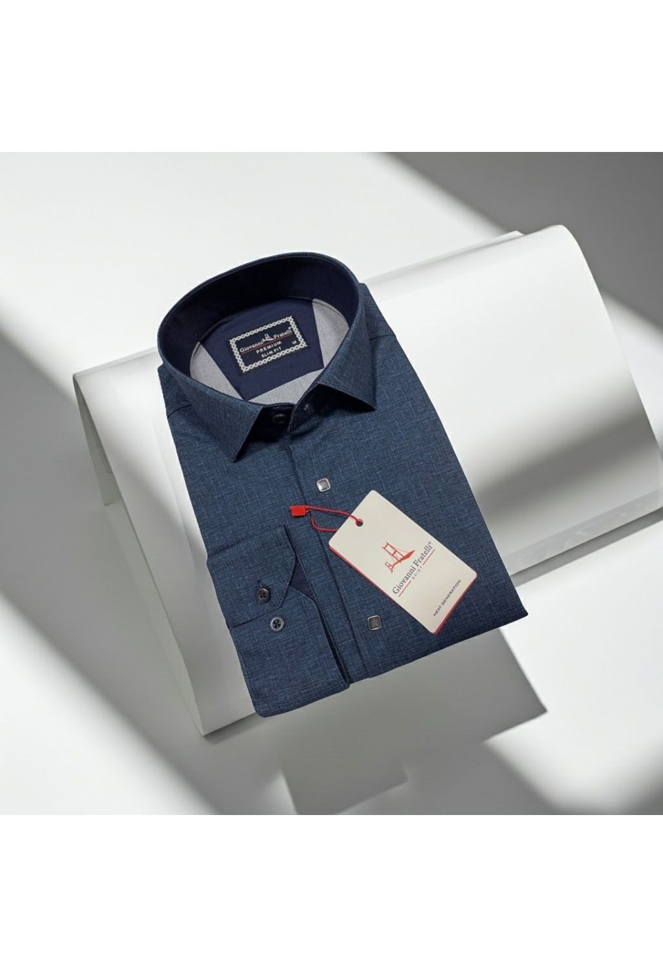 Slim Fit Uzun Kol Desenli Erkek Gömlek 3GMK314103016 - Giovanni Fratelli