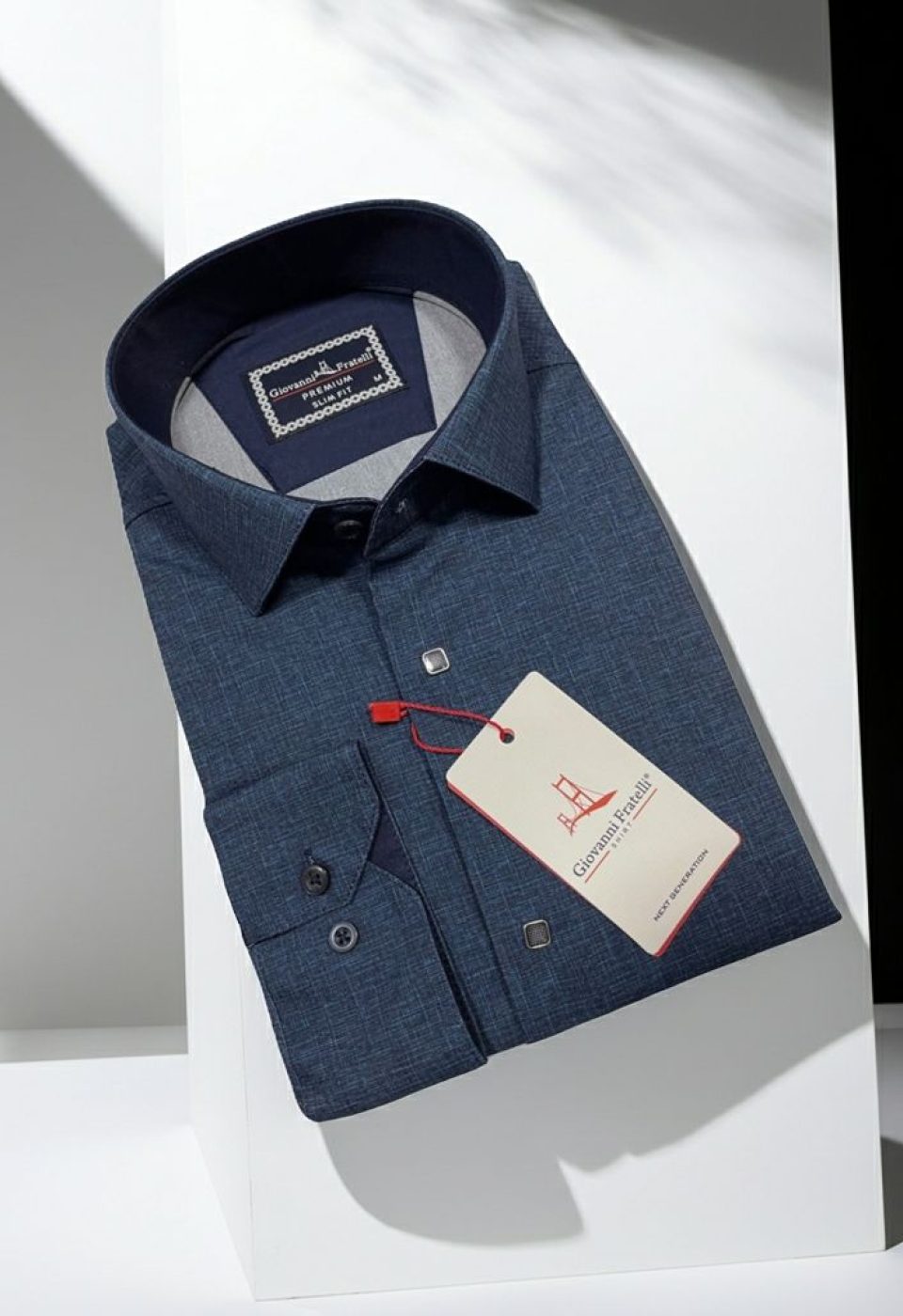 Slim Fit Uzun Kol Desenli Erkek Gömlek 3GMK314103016