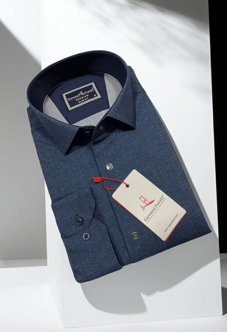Slim Fit Uzun Kol Desenli Erkek Gömlek 3GMK314103016