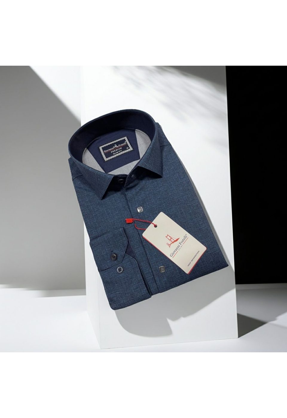 Slim Fit Uzun Kol Desenli Erkek Gömlek 3GMK314103016 - Giovanni Fratelli