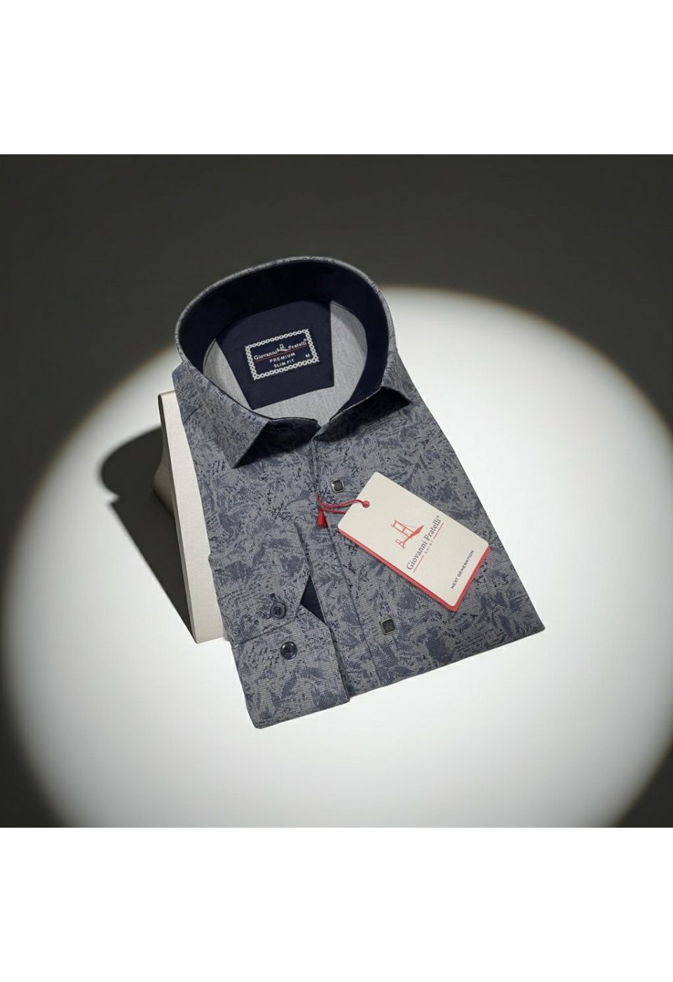 Slim Fit Uzun Kol Desenli Erkek Gömlek 3GMK314104008 - Giovanni Fratelli