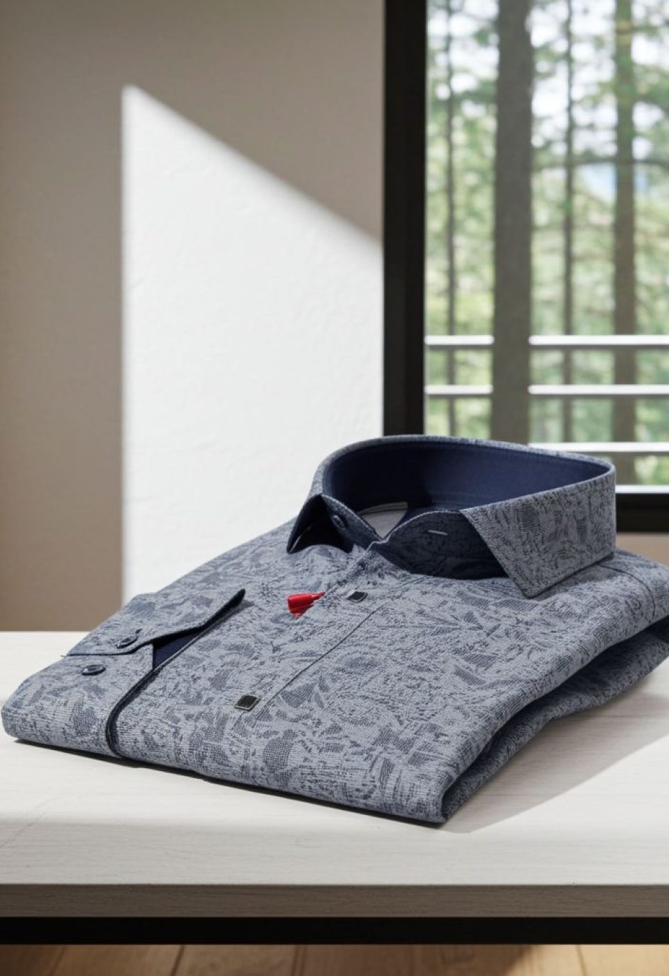 Slim Fit Uzun Kol Desenli Erkek Gömlek 3GMK314104008 - Giovanni Fratelli