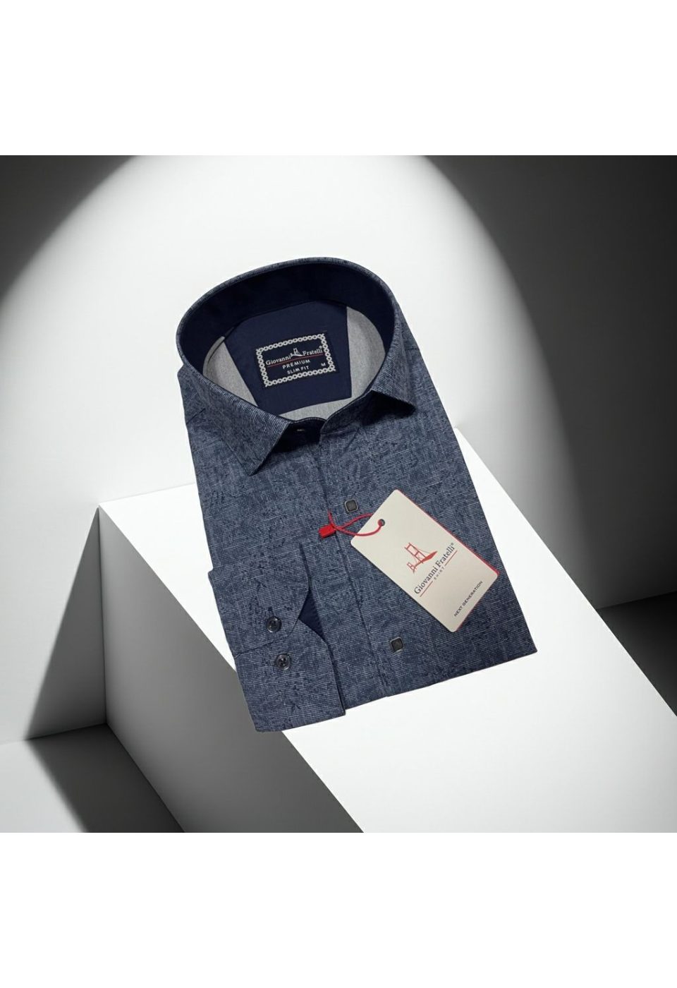 Slim Fit Uzun Kol Desenli Erkek Gömlek 3GMK314104010 - Giovanni Fratelli
