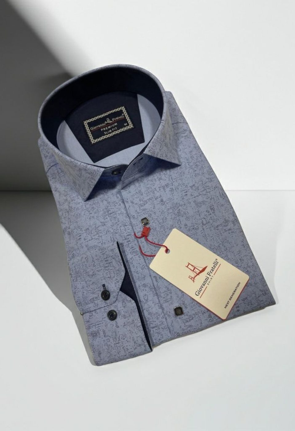 Slim Fit Uzun Kol Desenli Erkek Gömlek 3GMK314105003