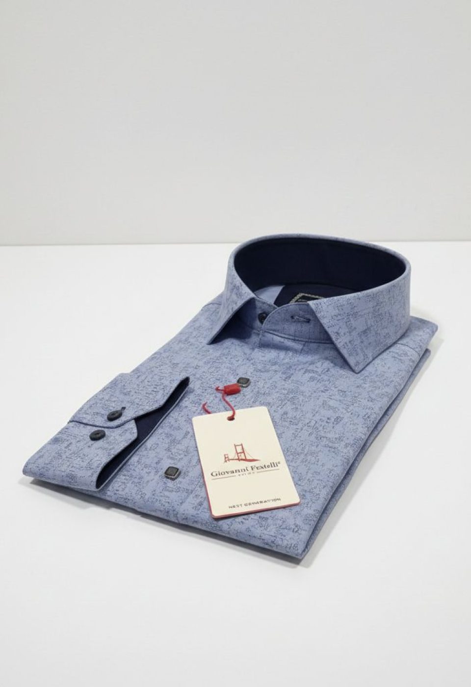 Slim Fit Uzun Kol Desenli Erkek Gömlek 3GMK314105003 - Giovanni Fratelli
