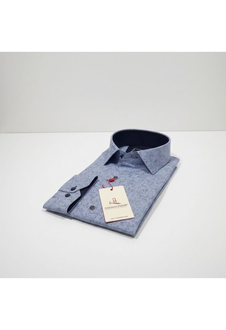 Slim Fit Uzun Kol Desenli Erkek Gömlek 3GMK314105003 - Giovanni Fratelli