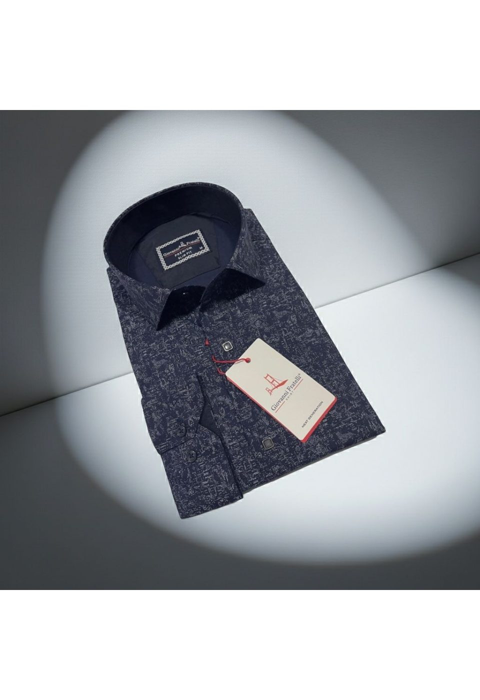 Slim Fit Uzun Kol Desenli Erkek Gömlek 3GMK314105004 - Giovanni Fratelli