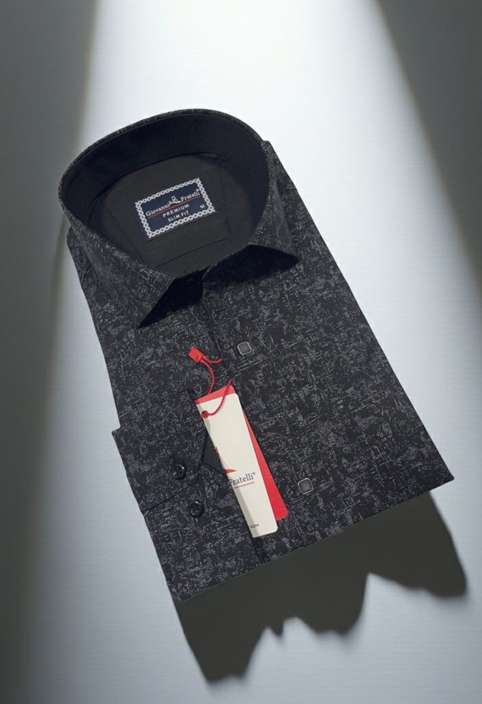 Slim Fit Uzun Kol Desenli Erkek Gömlek 3GMK314105006 - Giovanni Fratelli