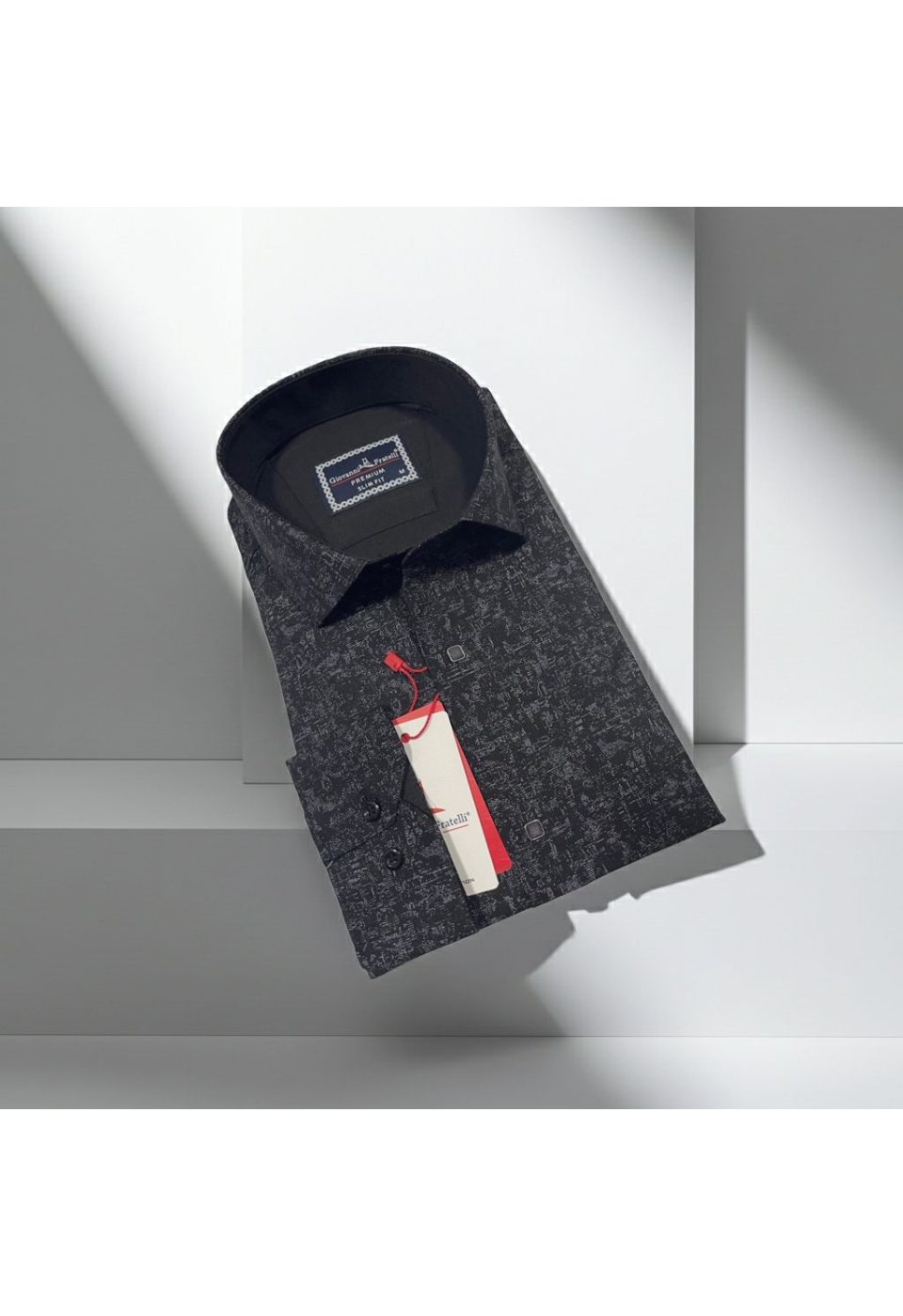 Slim Fit Uzun Kol Desenli Erkek Gömlek 3GMK314105006 - Giovanni Fratelli