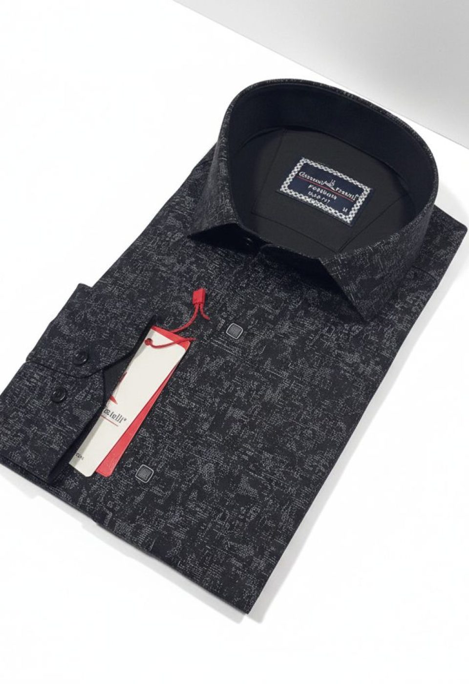 Slim Fit Uzun Kol Desenli Erkek Gömlek 3GMK314105006 - Giovanni Fratelli