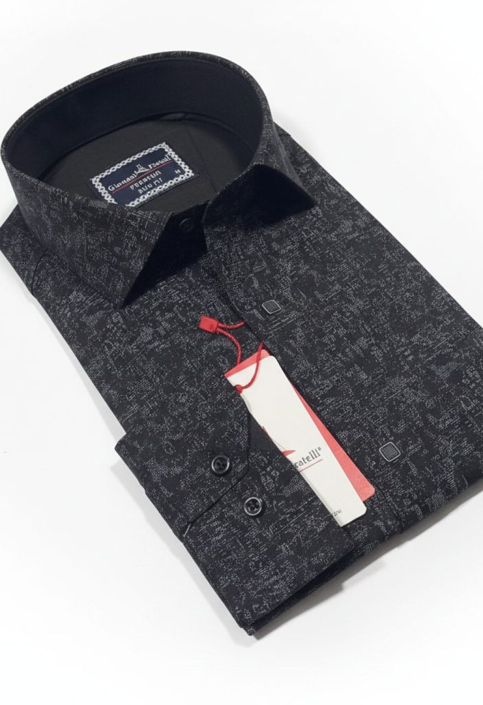 Slim Fit Uzun Kol Desenli Erkek Gömlek 3GMK314105006