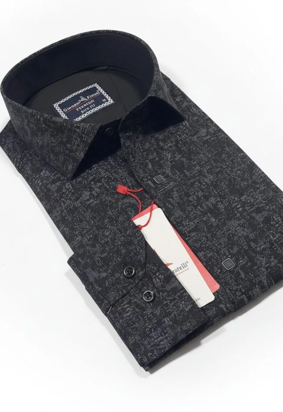 Slim Fit Uzun Kol Desenli Erkek Gömlek 3GMK314105006