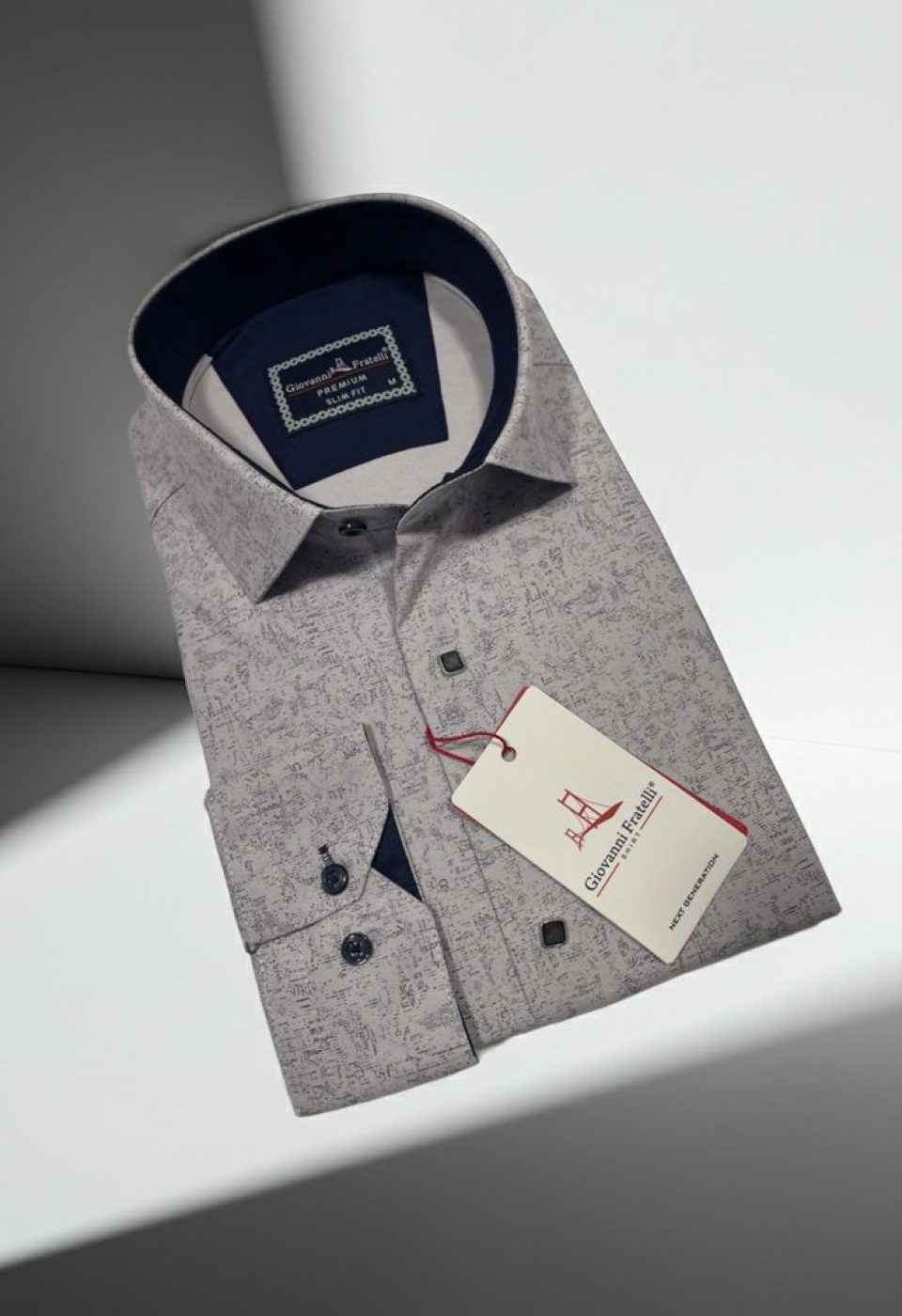 Slim Fit Uzun Kol Desenli Erkek Gömlek 3GMK314105007