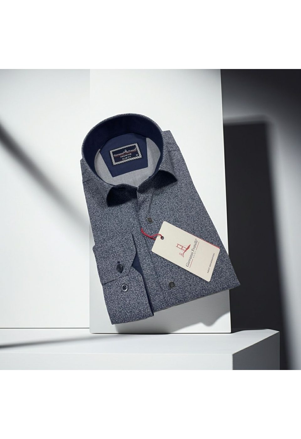 Slim Fit Uzun Kol Desenli Erkek Gömlek 3GMK314107001 - Giovanni Fratelli
