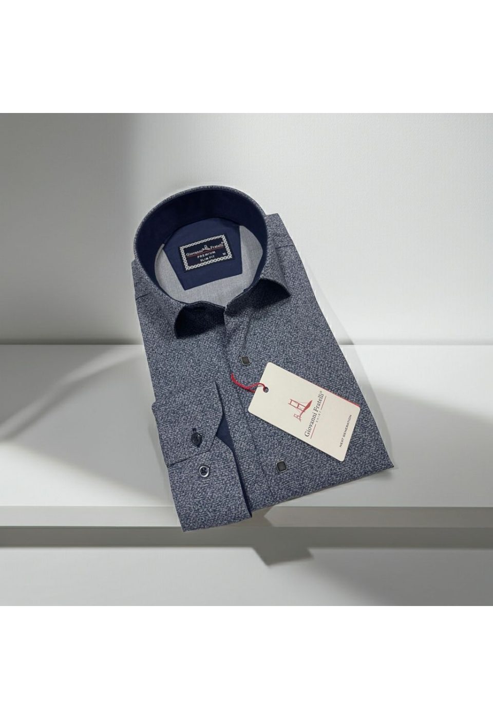 Slim Fit Uzun Kol Desenli Erkek Gömlek 3GMK314107001 - Giovanni Fratelli