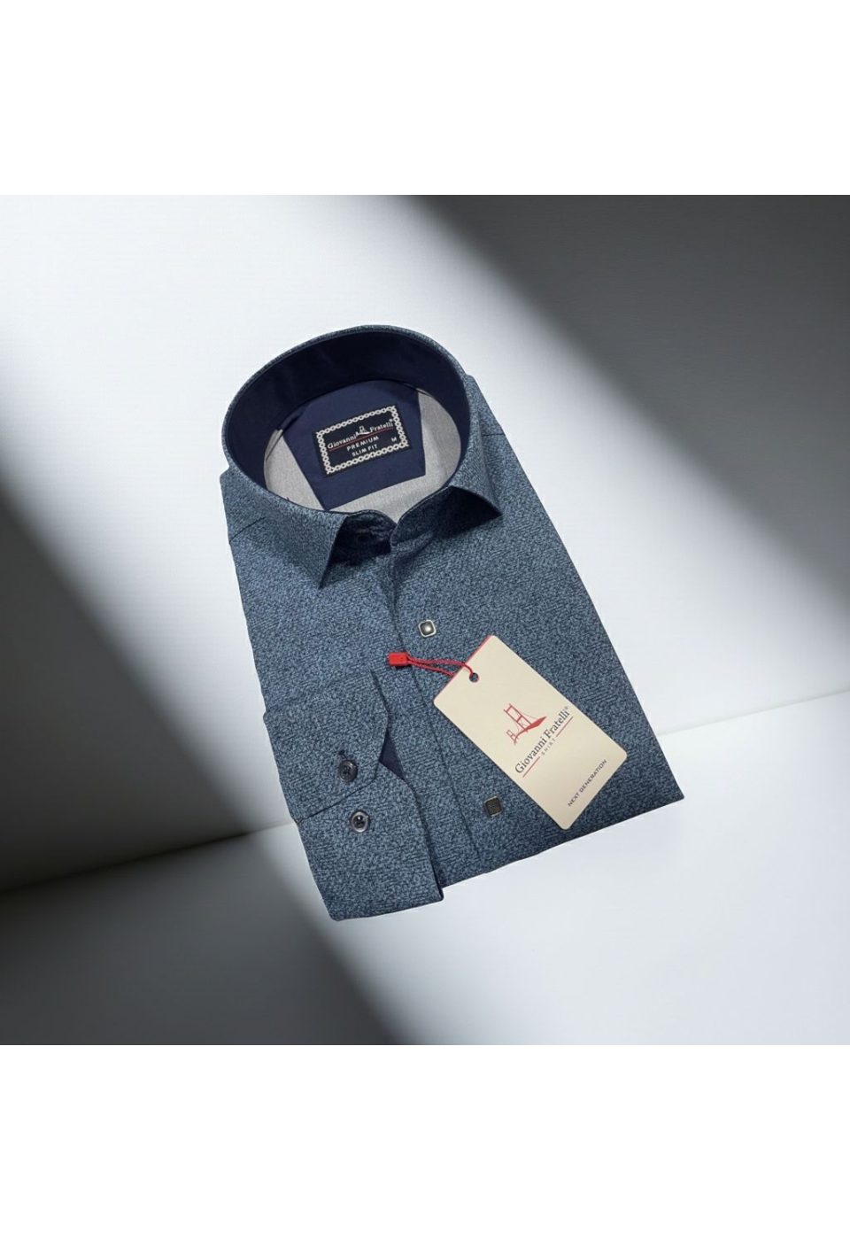 Slim Fit Uzun Kol Desenli Erkek Gömlek 3GMK314107003 - Giovanni Fratelli