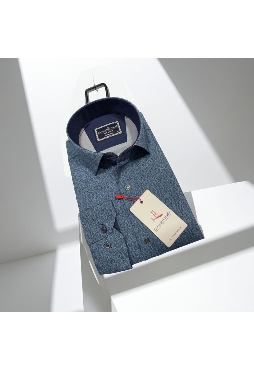 Slim Fit Uzun Kol Desenli Erkek Gömlek 3GMK314107003 - Giovanni Fratelli