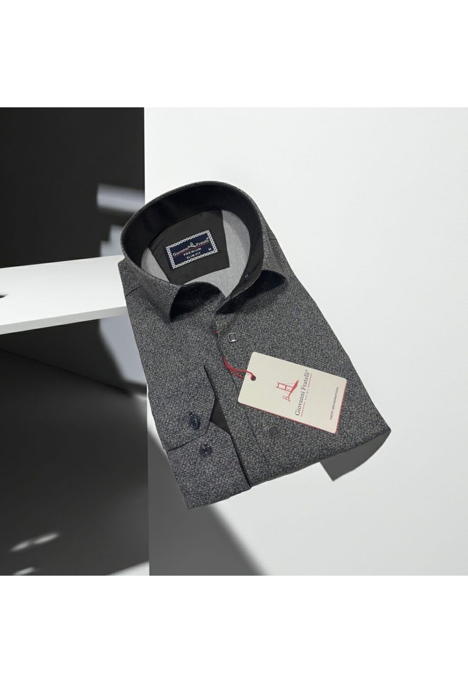 Slim Fit Uzun Kol Desenli Erkek Gömlek 3GMK314107004 - Giovanni Fratelli