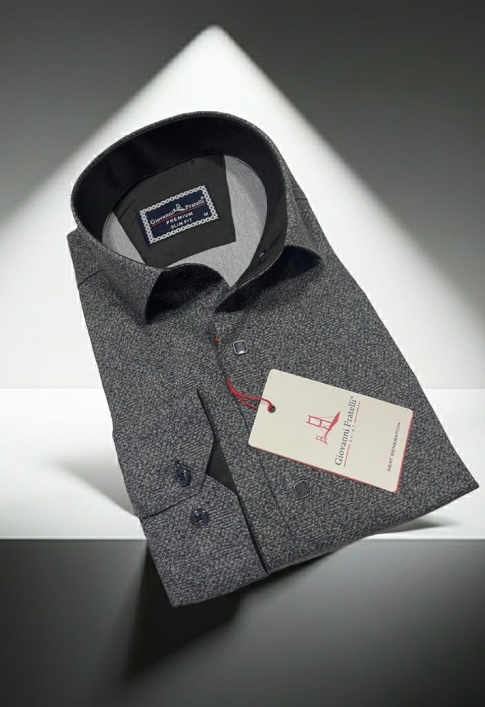 Slim Fit Uzun Kol Desenli Erkek Gömlek 3GMK314107004