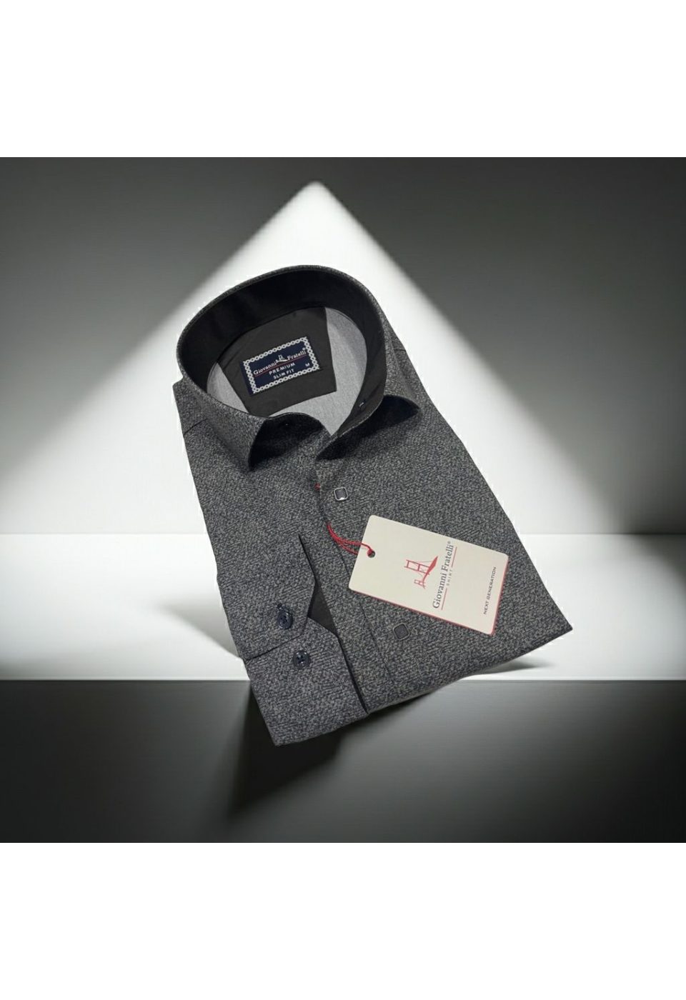 Slim Fit Uzun Kol Desenli Erkek Gömlek 3GMK314107004 - Giovanni Fratelli