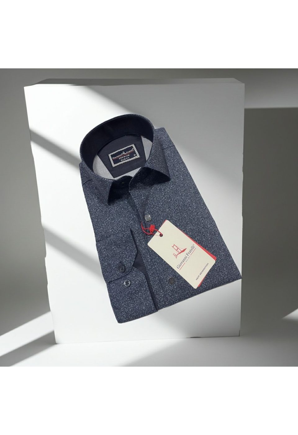 Slim Fit Uzun Kol Desenli Erkek Gömlek 3GMK314107005 - Giovanni Fratelli