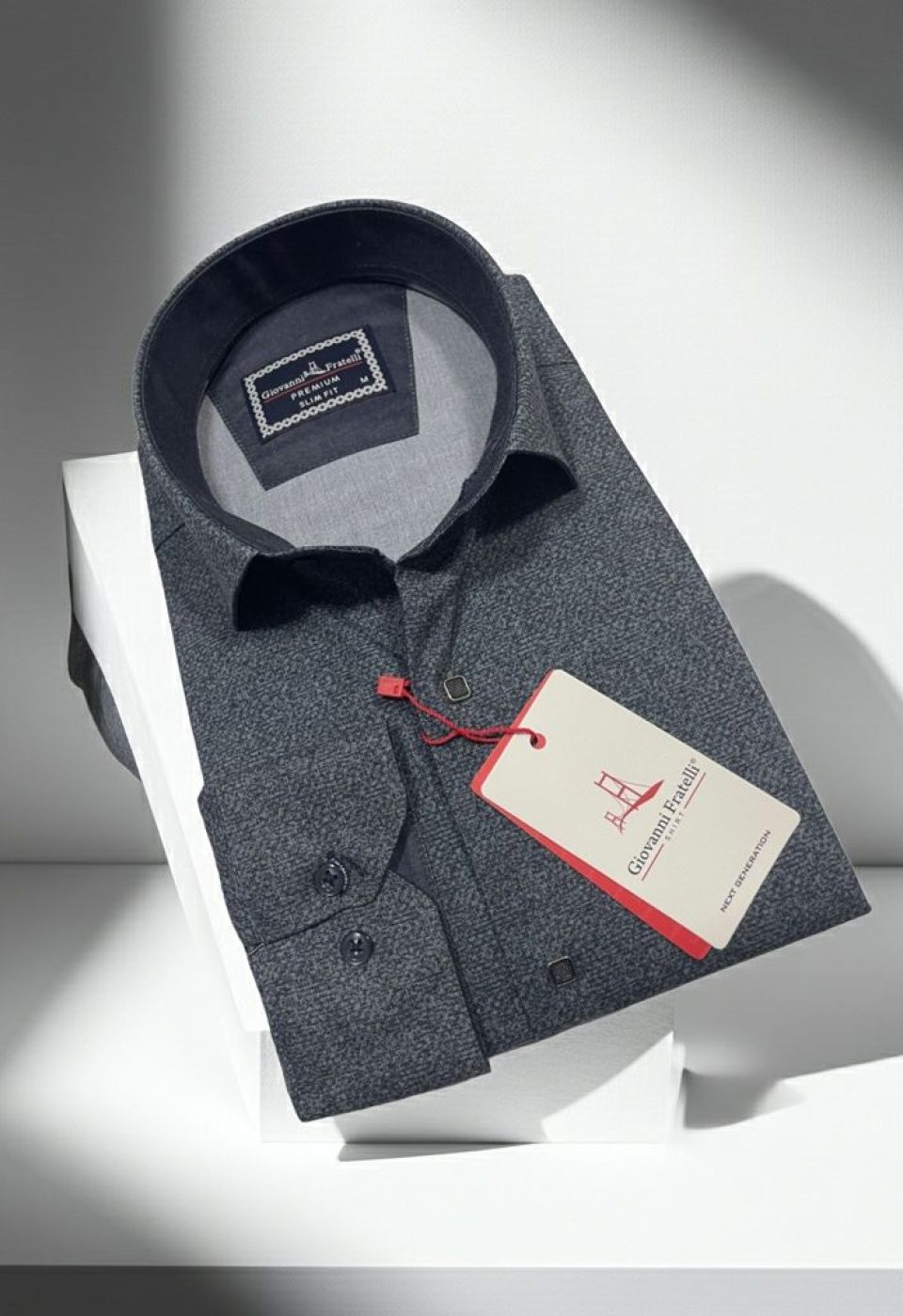 Slim Fit Uzun Kol Desenli Erkek Gömlek 3GMK314107007