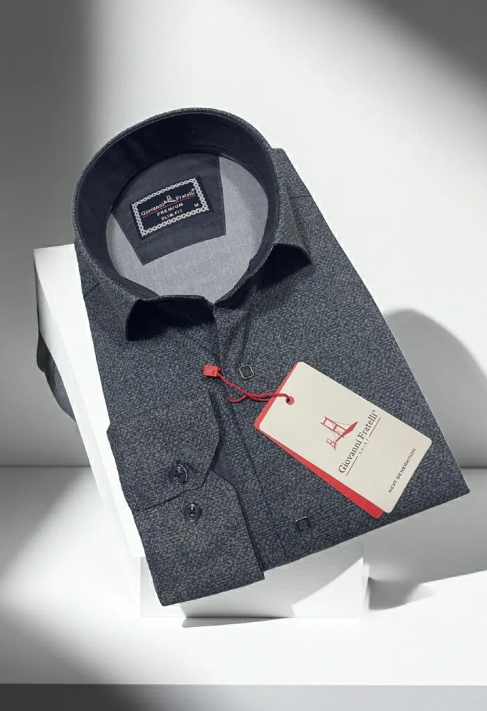 Slim Fit Uzun Kol Desenli Erkek Gömlek 3GMK314107007