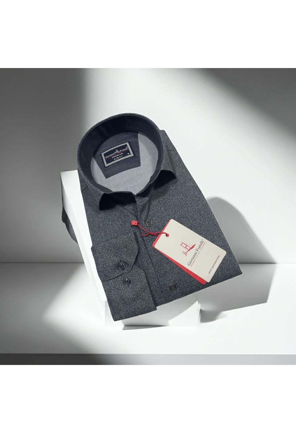 Slim Fit Uzun Kol Desenli Erkek Gömlek 3GMK314107007 - Giovanni Fratelli