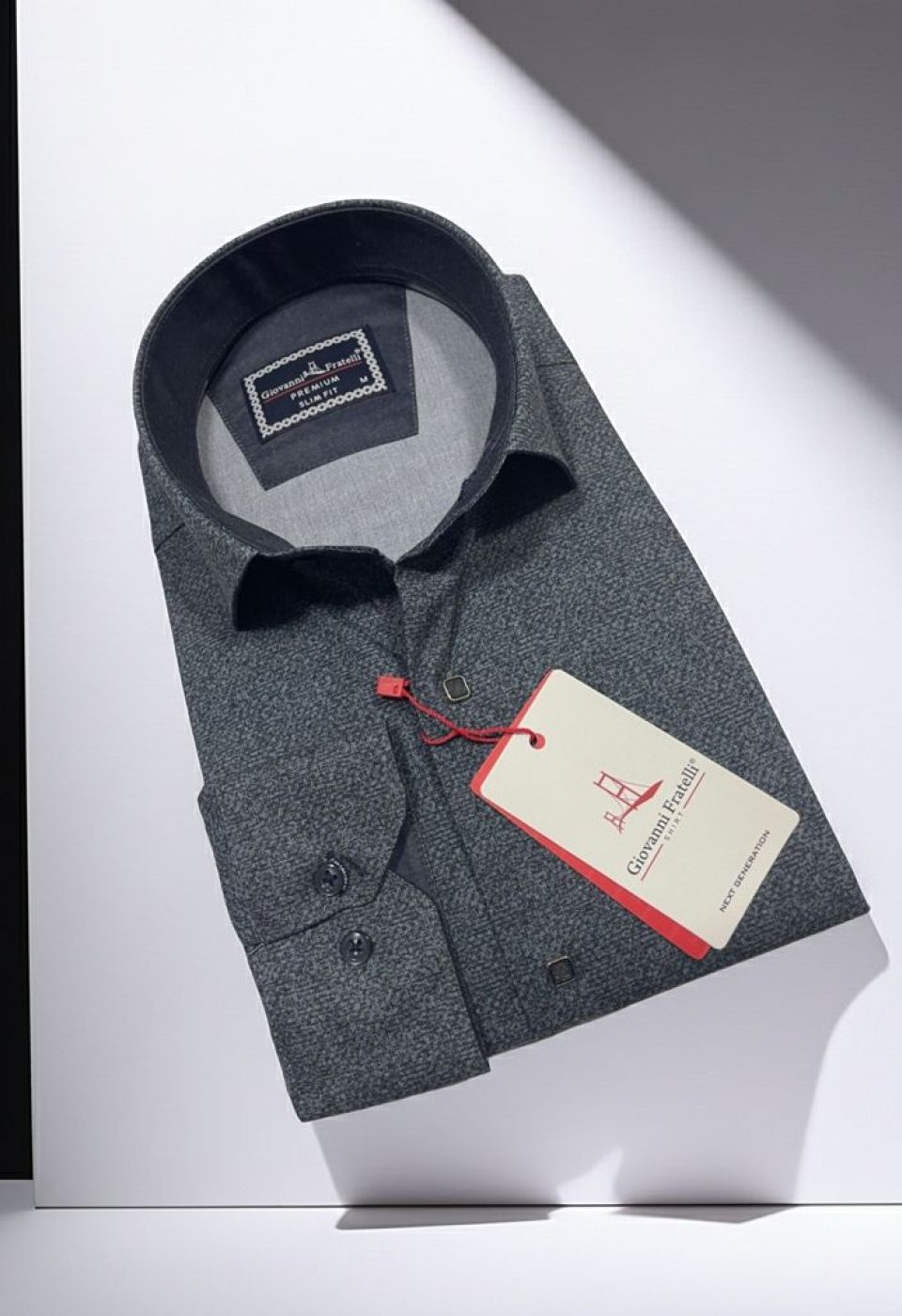 Slim Fit Uzun Kol Desenli Erkek Gömlek 3GMK314107007