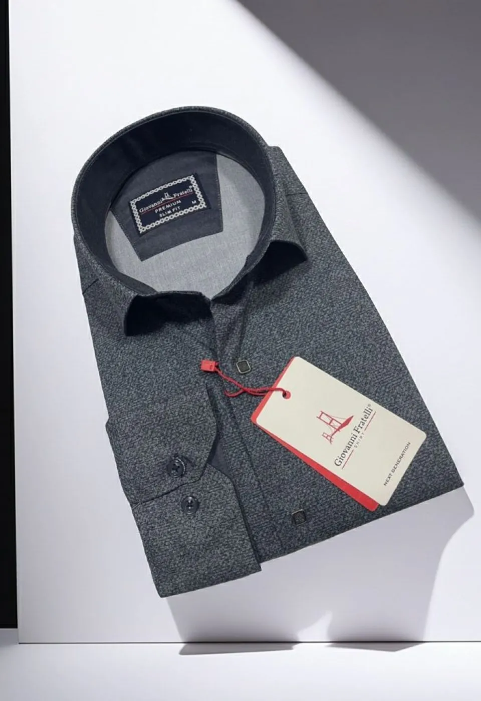 Slim Fit Uzun Kol Desenli Erkek Gömlek 3GMK314107007