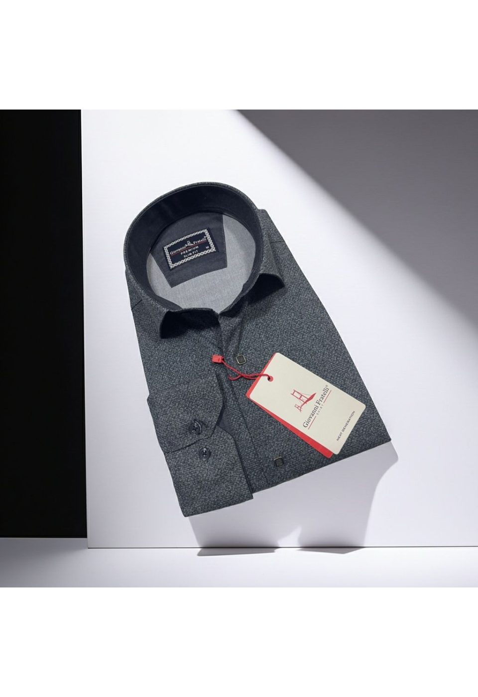 Slim Fit Uzun Kol Desenli Erkek Gömlek 3GMK314107007 - Giovanni Fratelli