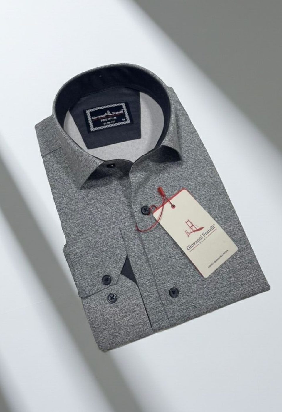 Slim Fit Uzun Kol Desenli Erkek Gömlek 3GMK314108002