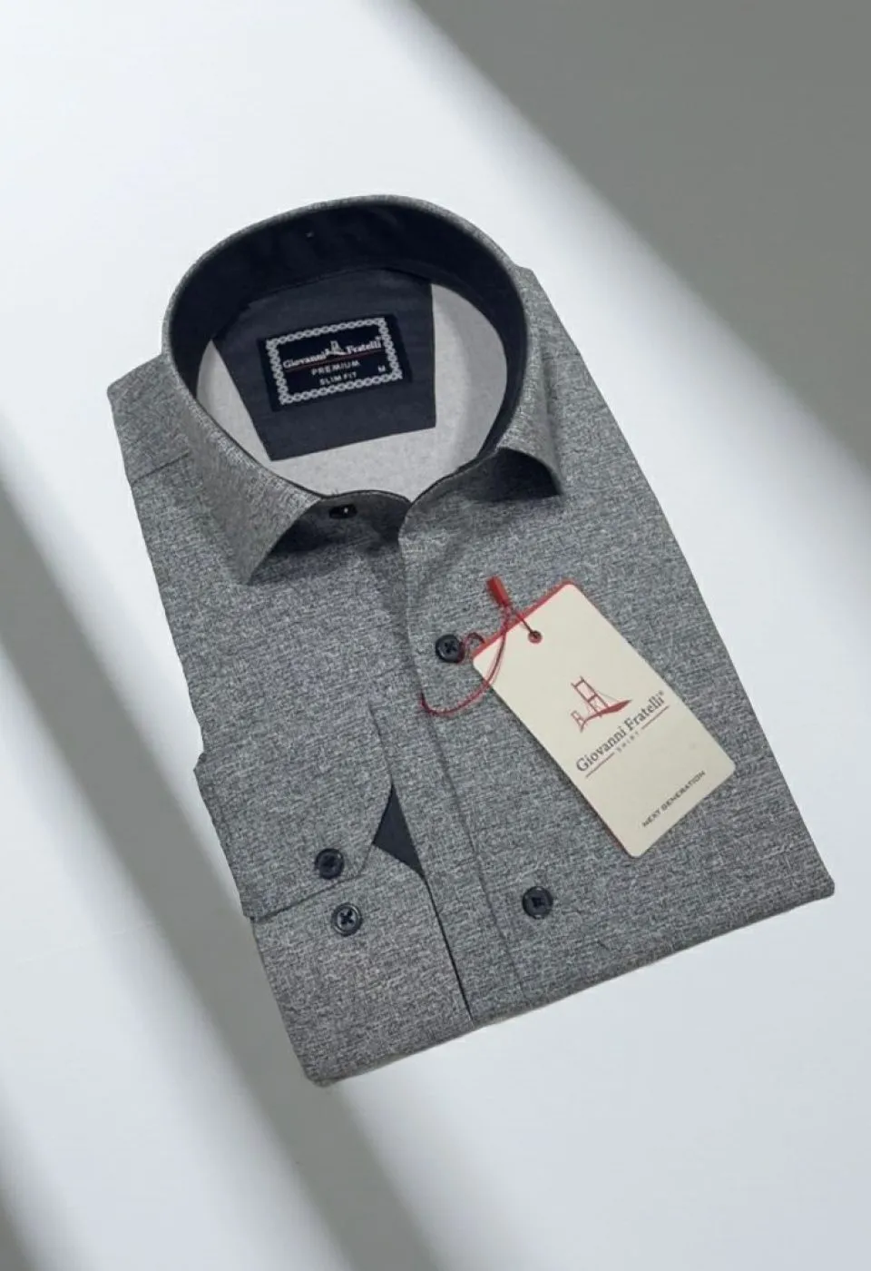 Slim Fit Uzun Kol Desenli Erkek Gömlek 3GMK314108002