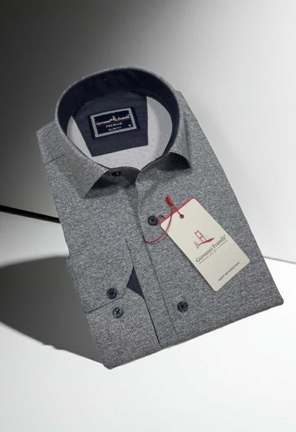 Slim Fit Uzun Kol Desenli Erkek Gömlek 3GMK314108002