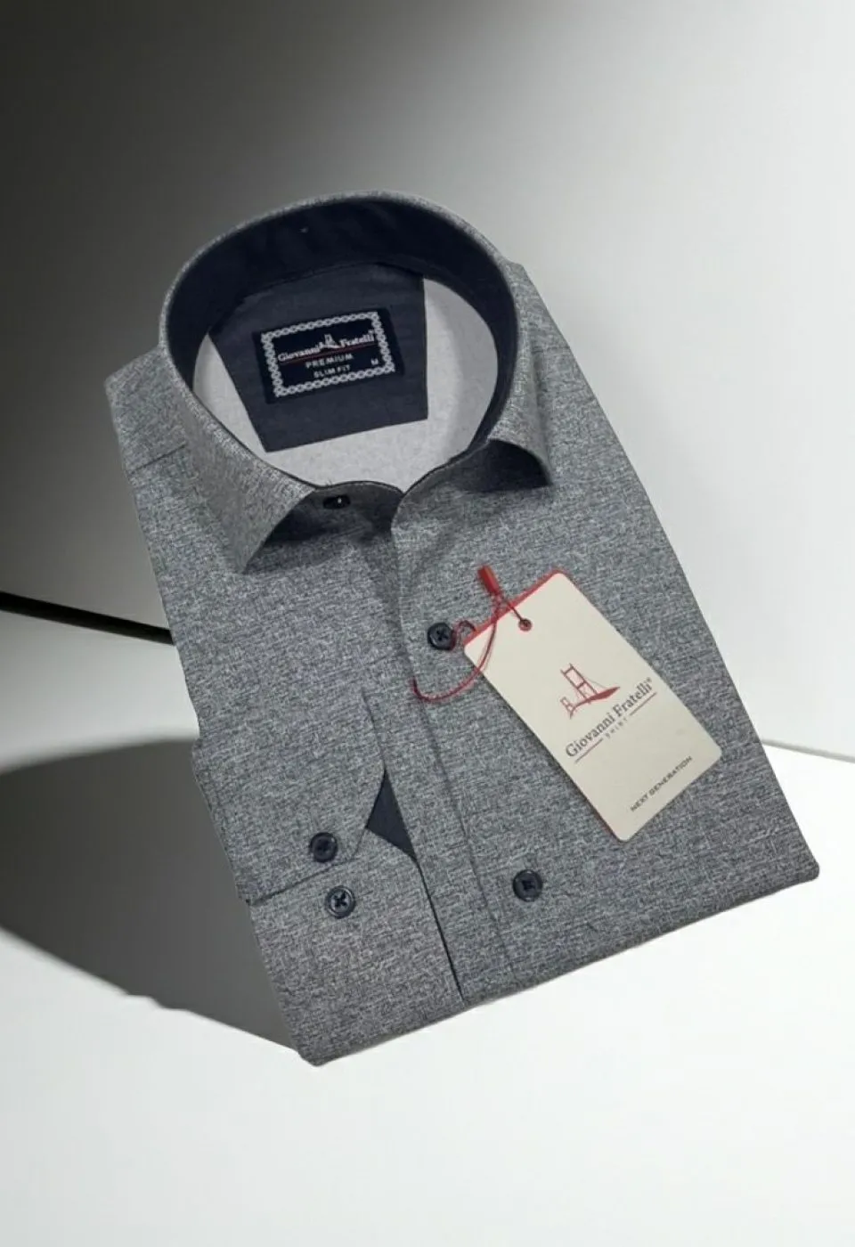 Slim Fit Uzun Kol Desenli Erkek Gömlek 3GMK314108002