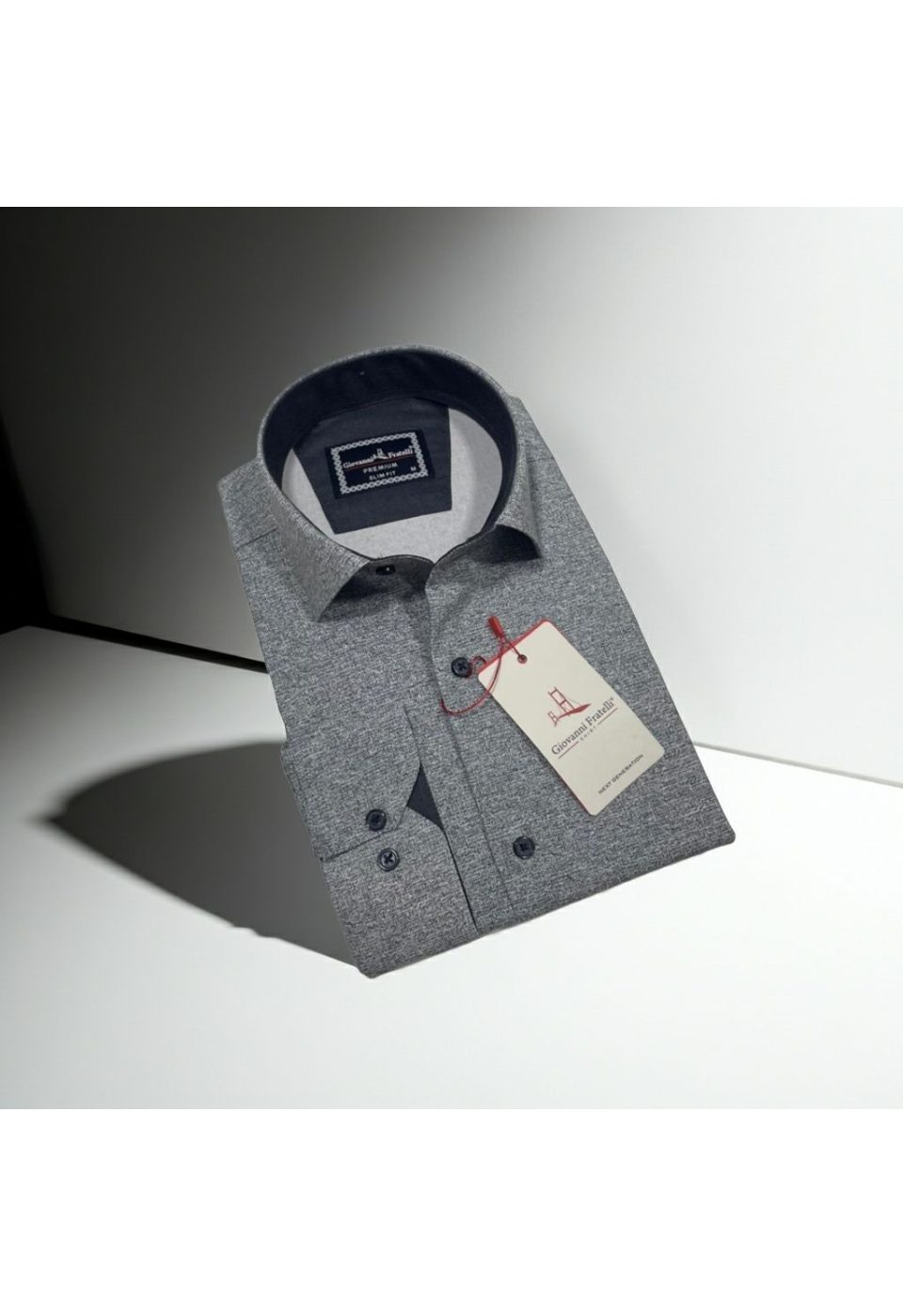 Slim Fit Uzun Kol Desenli Erkek Gömlek 3GMK314108002 - Giovanni Fratelli
