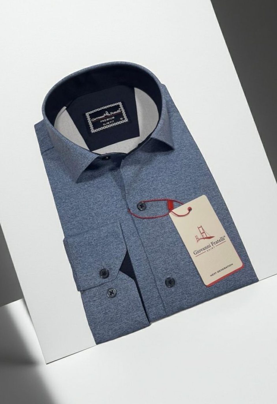 Slim Fit Uzun Kol Desenli Erkek Gömlek 3GMK314108003