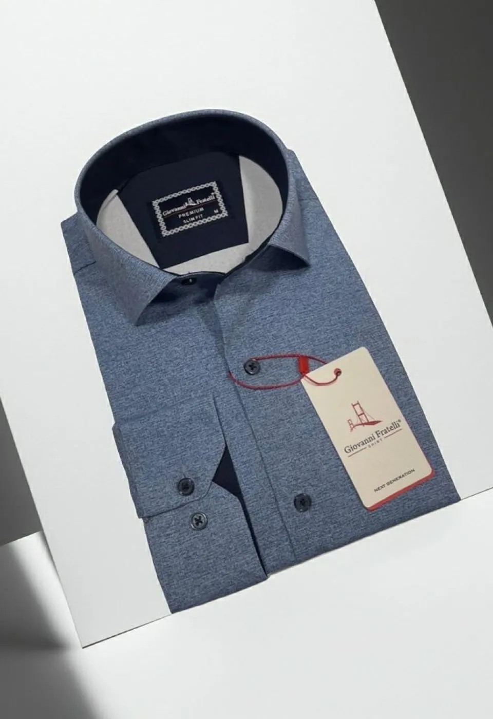 Slim Fit Uzun Kol Desenli Erkek Gömlek 3GMK314108003
