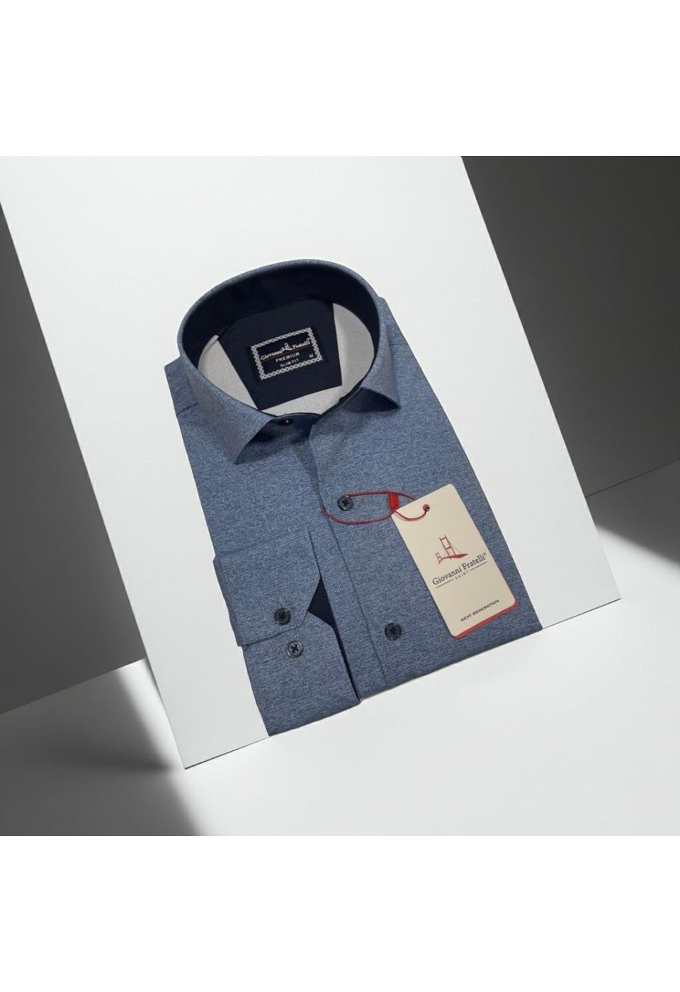 Slim Fit Uzun Kol Desenli Erkek Gömlek 3GMK314108003 - Giovanni Fratelli