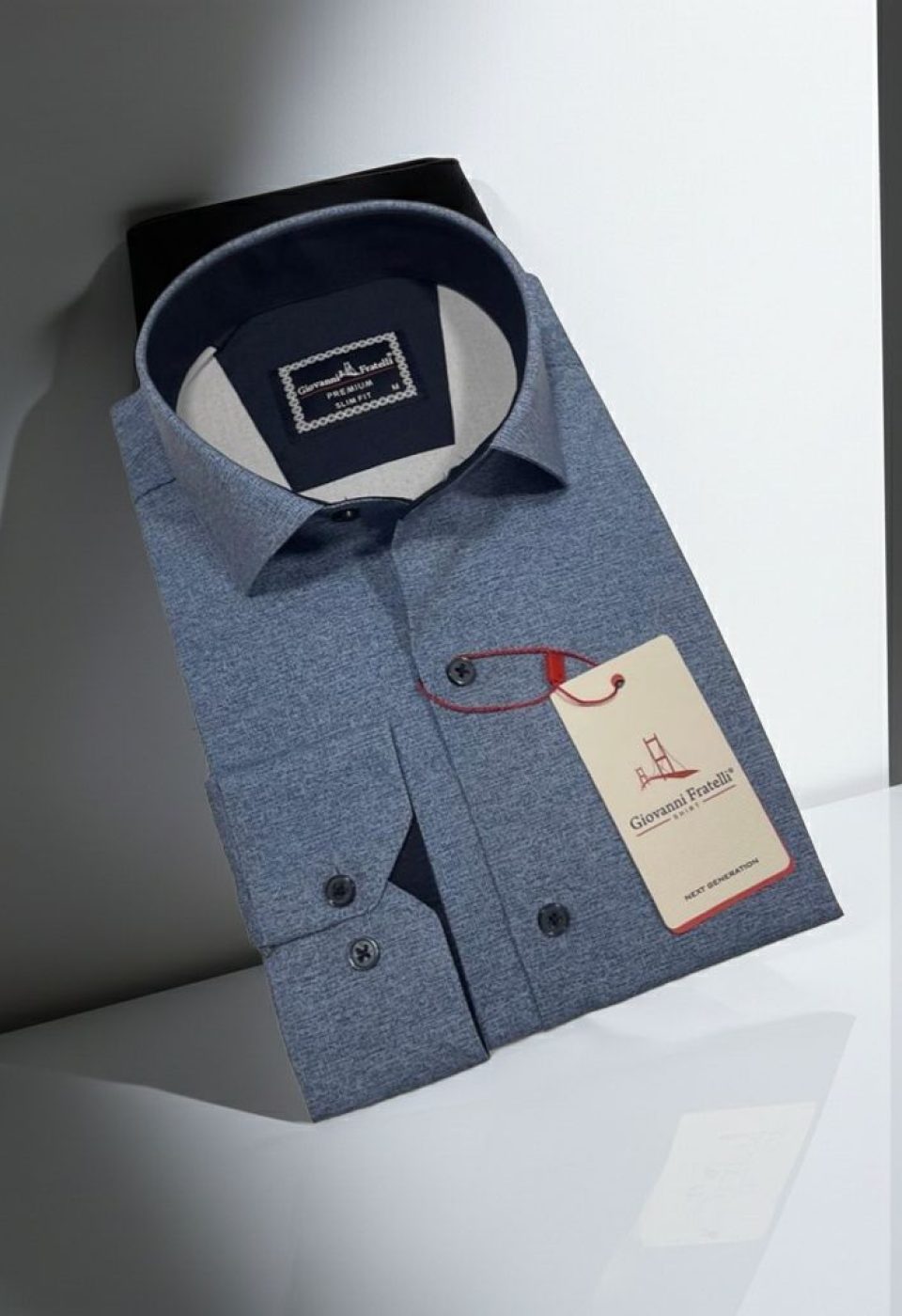 Slim Fit Uzun Kol Desenli Erkek Gömlek 3GMK314108003