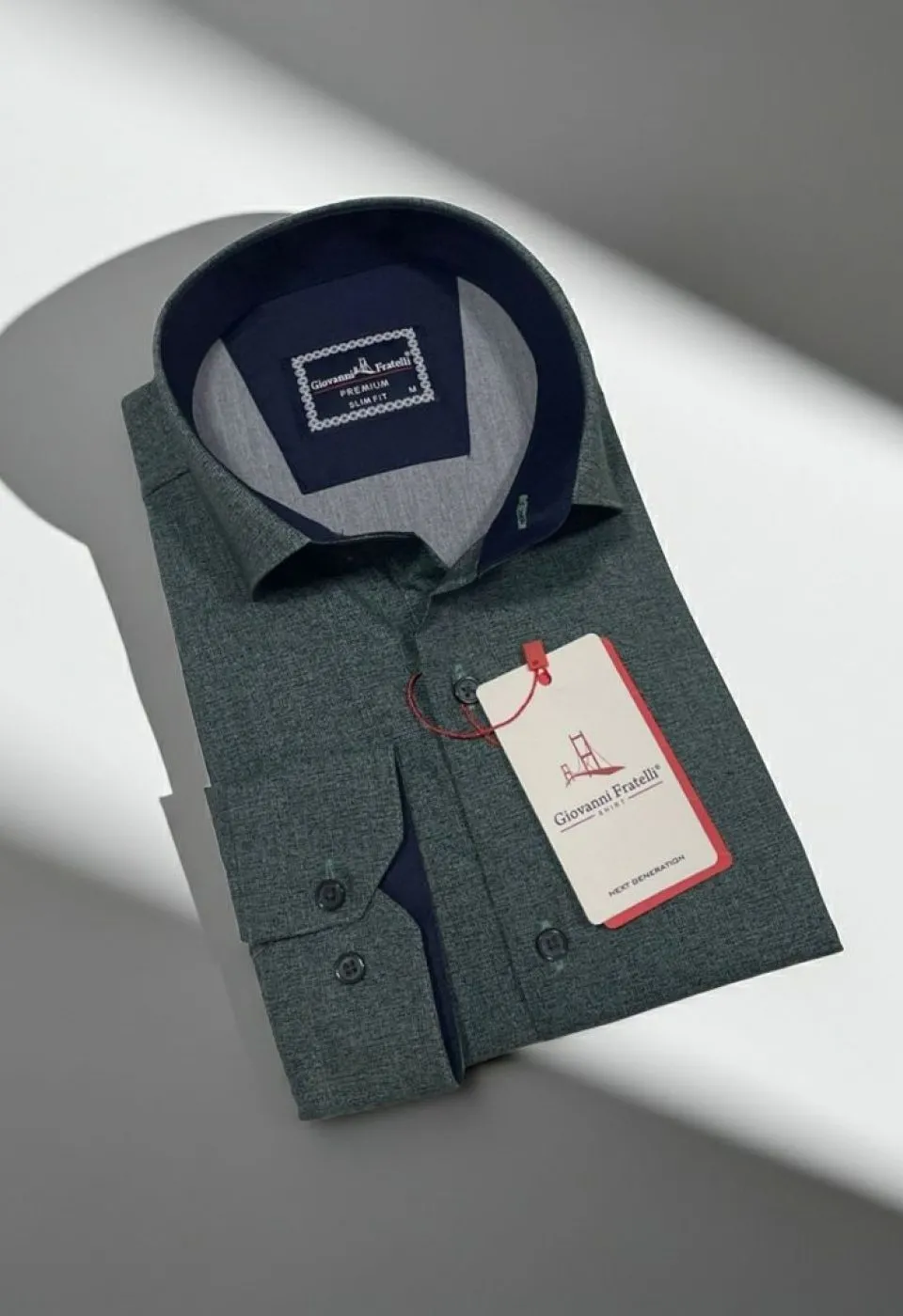 Slim Fit Uzun Kol Desenli Erkek Gömlek 3GMK314108005