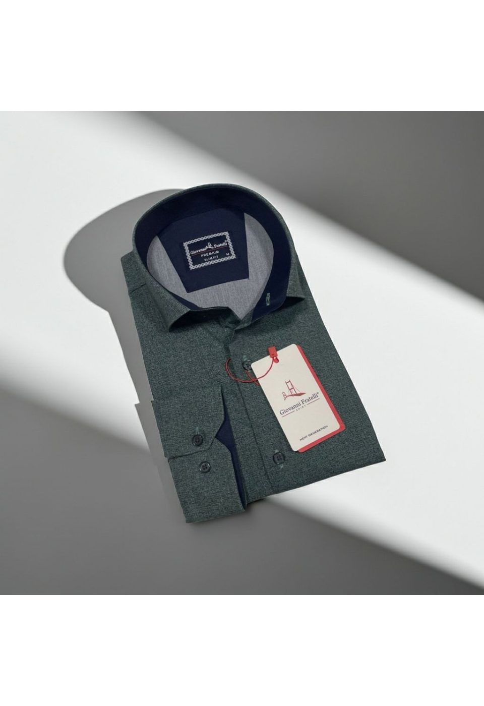 Slim Fit Uzun Kol Desenli Erkek Gömlek 3GMK314108005 - Giovanni Fratelli