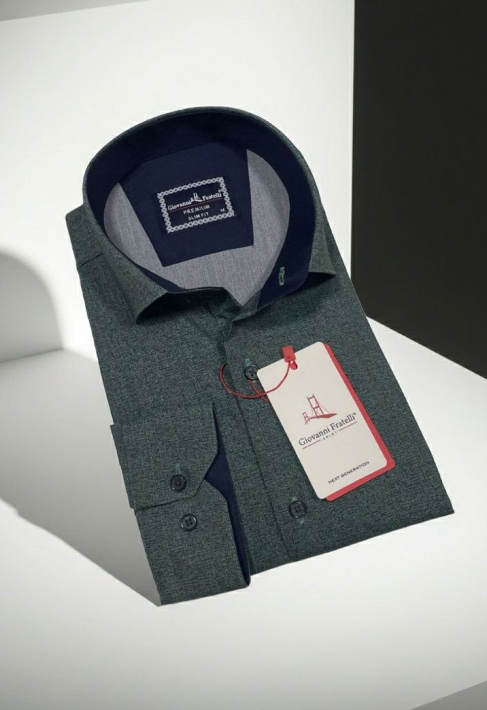 Slim Fit Uzun Kol Desenli Erkek Gömlek 3GMK314108005