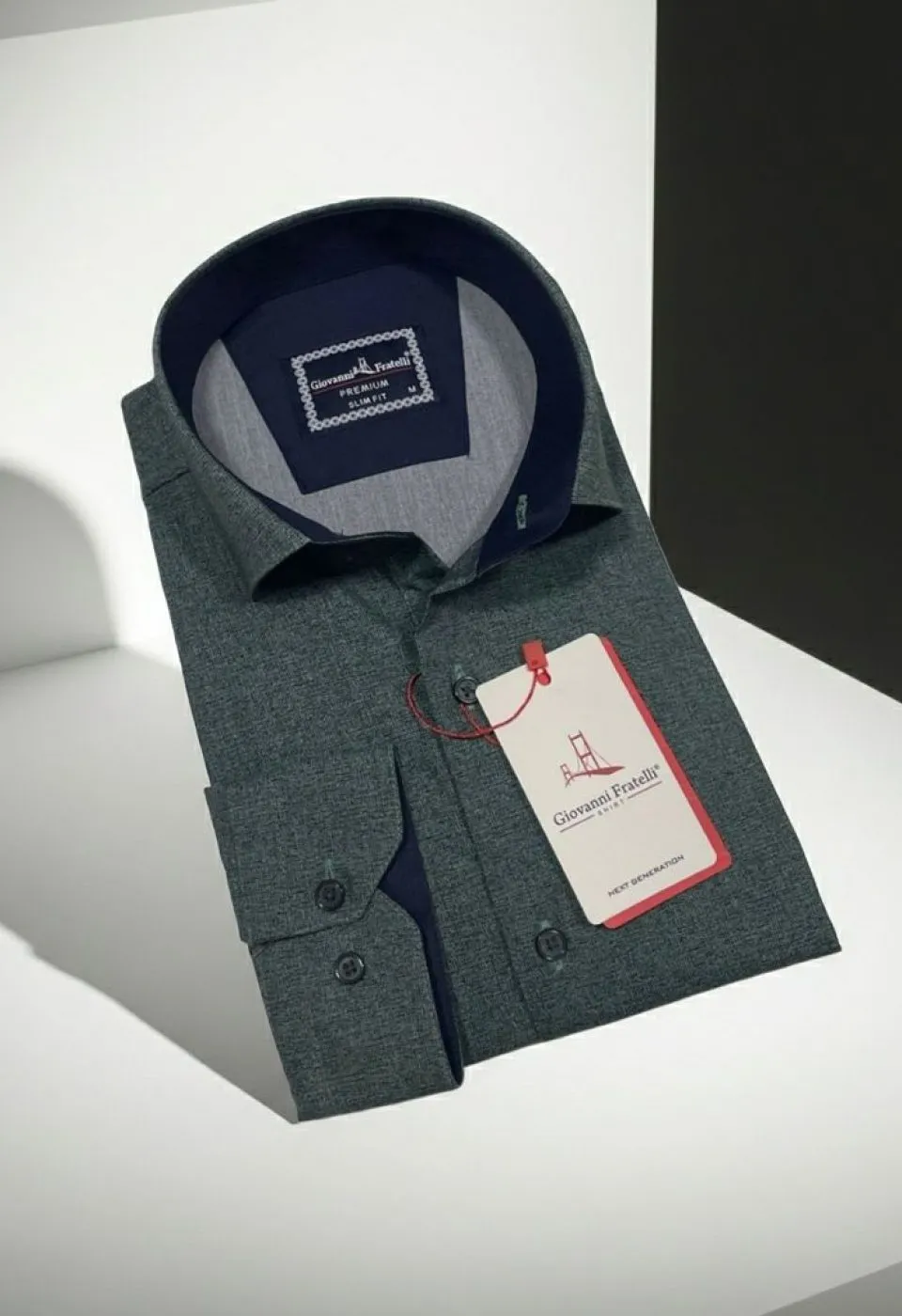 Slim Fit Uzun Kol Desenli Erkek Gömlek 3GMK314108005
